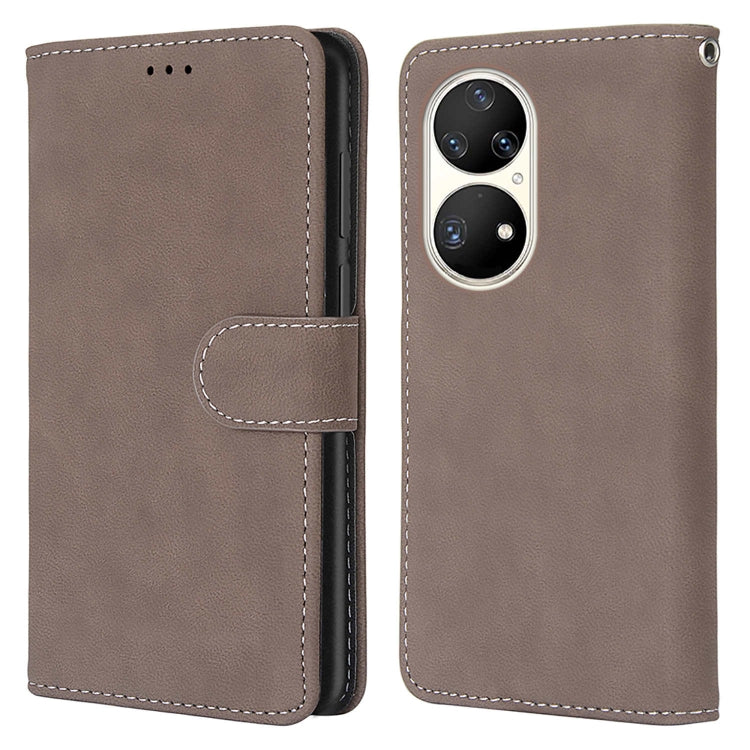 For Huawei P50 Pro Retro Frosted Horizontal Flip PU Leather Case with Holder & Card Slots & Wallet & Photo Frame