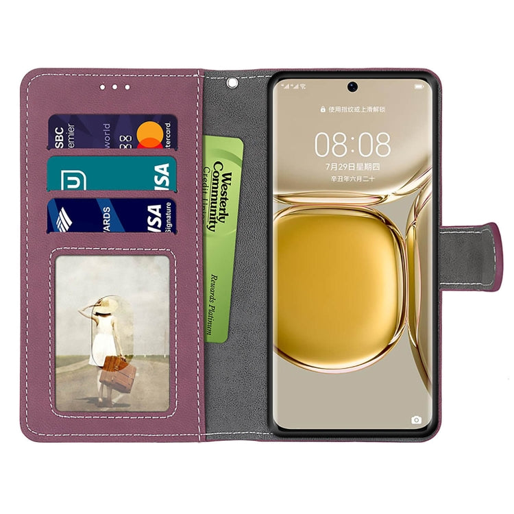 For Huawei P50 Pro Retro Frosted Horizontal Flip PU Leather Case with Holder & Card Slots & Wallet & Photo Frame