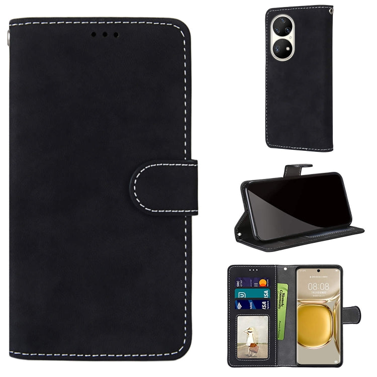 For Huawei P50 Pro Retro Frosted Horizontal Flip PU Leather Case with Holder & Card Slots & Wallet & Photo Frame