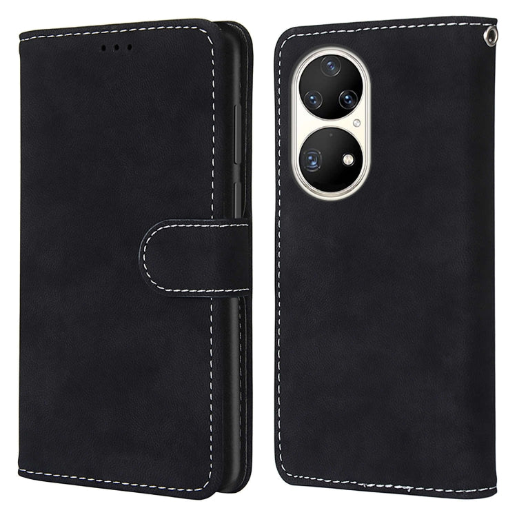 For Huawei P50 Pro Retro Frosted Horizontal Flip PU Leather Case with Holder & Card Slots & Wallet & Photo Frame