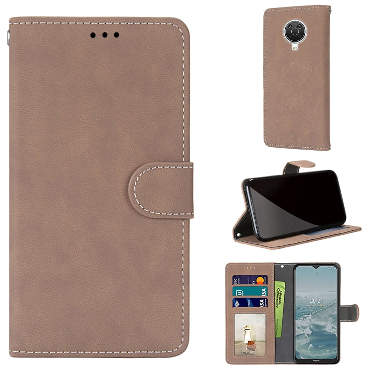 For Nokia 6.3 / G20 / G10 Retro Frosted Horizontal Flip PU Leather Case with Holder & Card Slots & Wallet & Photo Frame