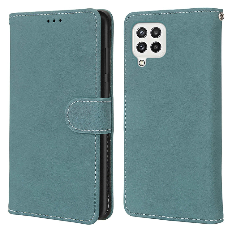 For Samsung Galaxy A22 4G Retro Frosted Horizontal Flip PU Leather Case with Holder & Card Slots & Wallet & Photo Frame