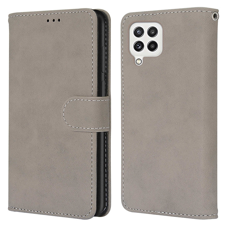 For Samsung Galaxy A22 4G Retro Frosted Horizontal Flip PU Leather Case with Holder & Card Slots & Wallet & Photo Frame