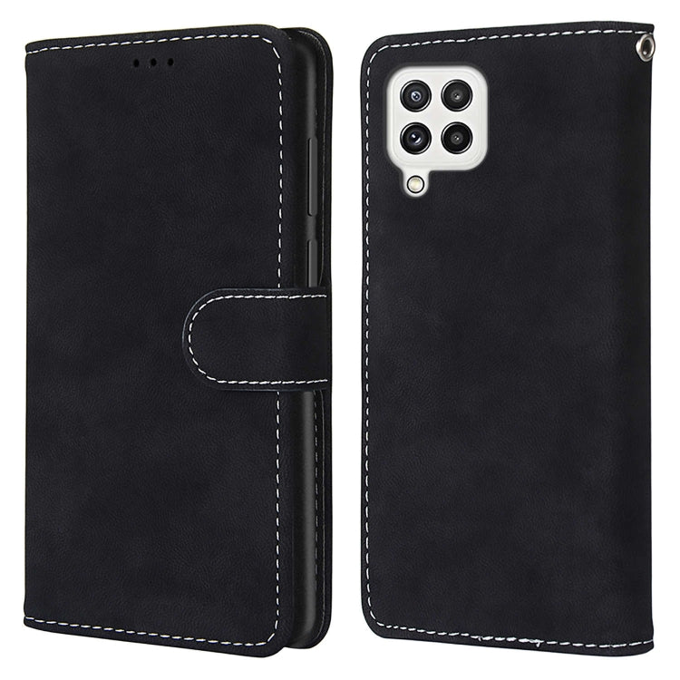 For Samsung Galaxy A22 4G Retro Frosted Horizontal Flip PU Leather Case with Holder & Card Slots & Wallet & Photo Frame