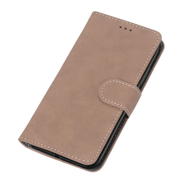 For Samsung Galaxy A22 5G Retro Frosted Horizontal Flip PU Leather Case with Holder & Card Slots & Wallet & Photo Frame