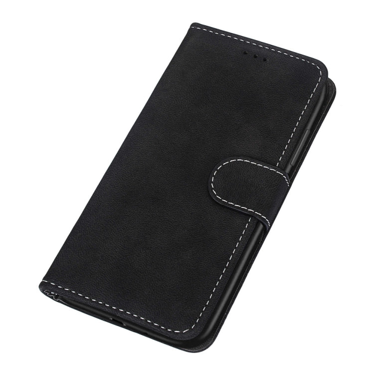 For Samsung Galaxy A22 5G Retro Frosted Horizontal Flip PU Leather Case with Holder & Card Slots & Wallet & Photo Frame