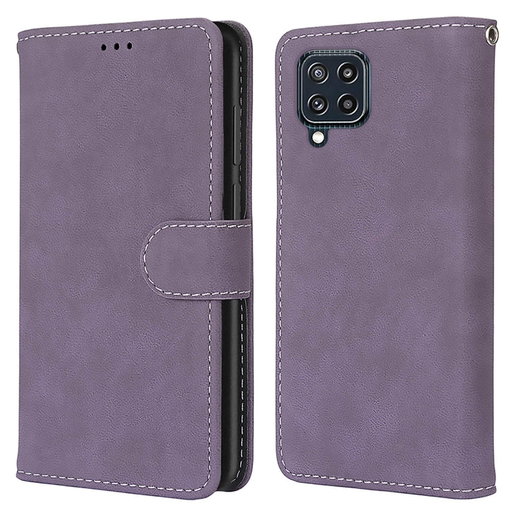 For Samsung Galaxy M32 Retro Frosted Horizontal Flip PU Leather Case with Holder & Card Slots & Wallet & Photo Frame