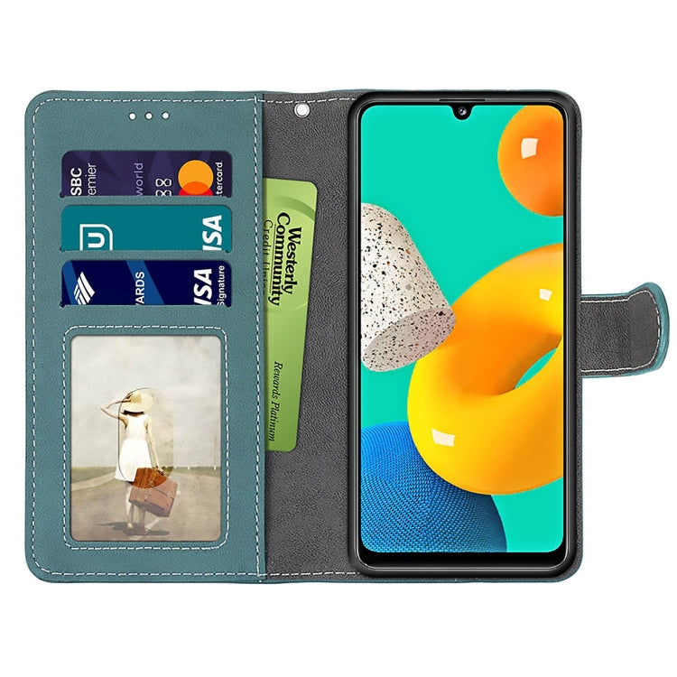 For Samsung Galaxy M32 Retro Frosted Horizontal Flip PU Leather Case with Holder & Card Slots & Wallet & Photo Frame