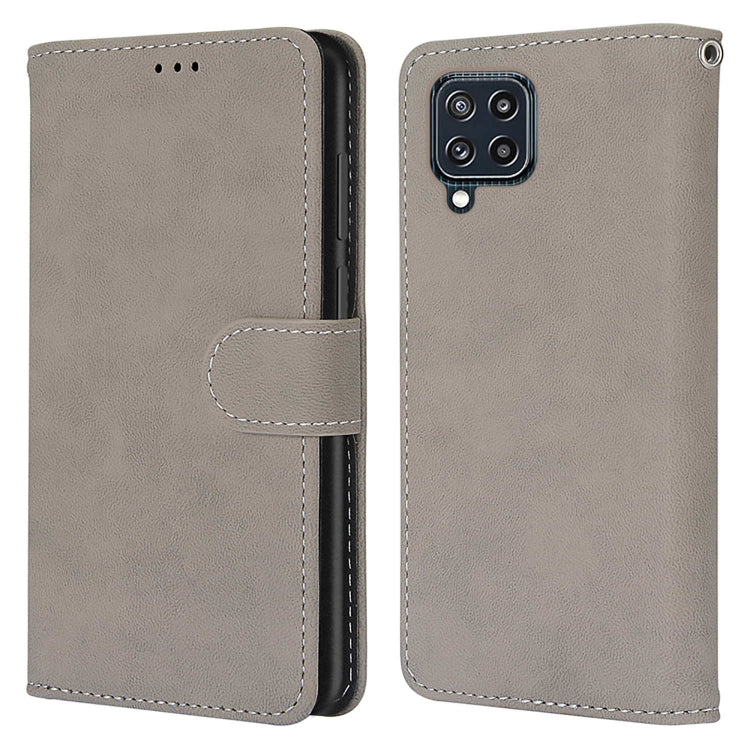 For Samsung Galaxy M32 Retro Frosted Horizontal Flip PU Leather Case with Holder & Card Slots & Wallet & Photo Frame