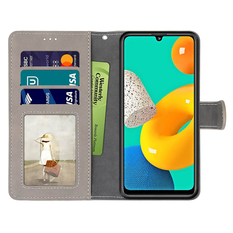 For Samsung Galaxy M32 Retro Frosted Horizontal Flip PU Leather Case with Holder & Card Slots & Wallet & Photo Frame