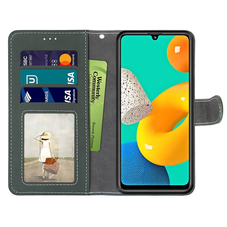 For Samsung Galaxy M32 Retro Frosted Horizontal Flip PU Leather Case with Holder & Card Slots & Wallet & Photo Frame