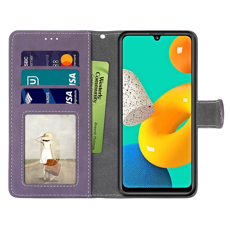 For Samsung Galaxy F22 Retro Frosted Horizontal Flip PU Leather Case with Holder & Card Slots & Wallet & Photo Frame