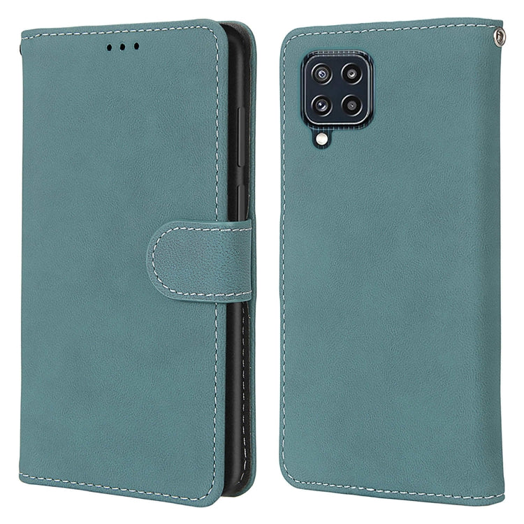 For Samsung Galaxy F22 Retro Frosted Horizontal Flip PU Leather Case with Holder & Card Slots & Wallet & Photo Frame