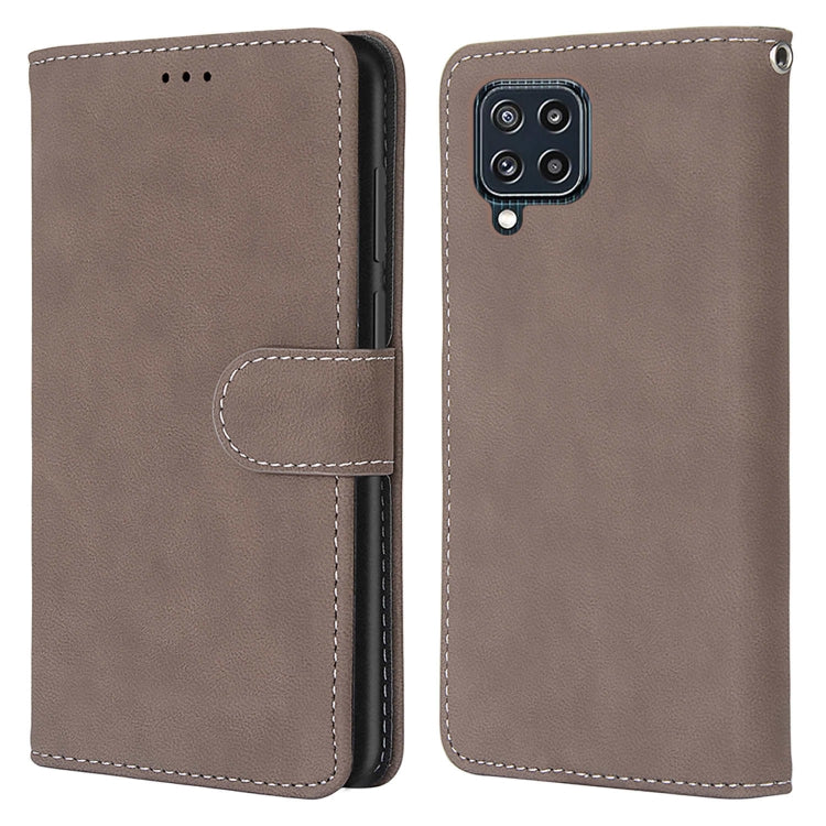 For Samsung Galaxy F22 Retro Frosted Horizontal Flip PU Leather Case with Holder & Card Slots & Wallet & Photo Frame
