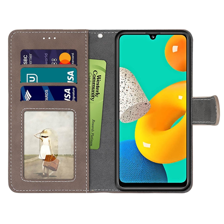 For Samsung Galaxy F22 Retro Frosted Horizontal Flip PU Leather Case with Holder & Card Slots & Wallet & Photo Frame