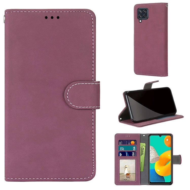 For Samsung Galaxy F22 Retro Frosted Horizontal Flip PU Leather Case with Holder & Card Slots & Wallet & Photo Frame