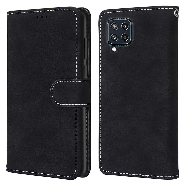 For Samsung Galaxy F22 Retro Frosted Horizontal Flip PU Leather Case with Holder & Card Slots & Wallet & Photo Frame