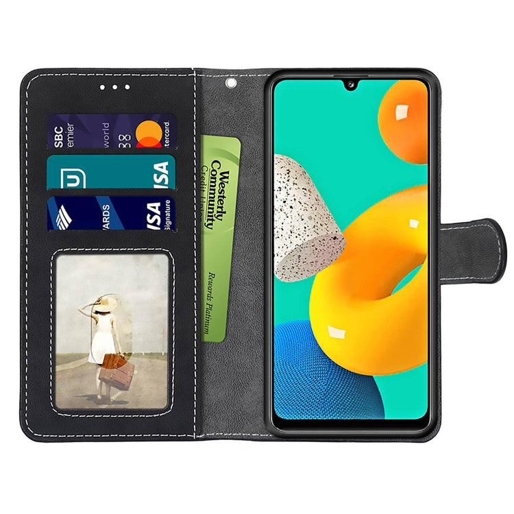 For Samsung Galaxy F22 Retro Frosted Horizontal Flip PU Leather Case with Holder & Card Slots & Wallet & Photo Frame