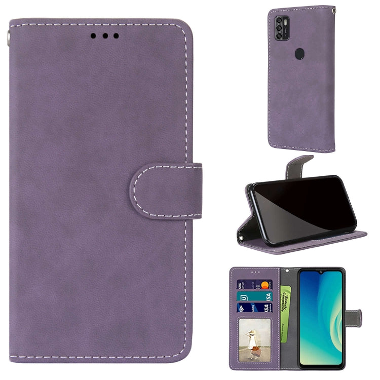 For ZTE Blade A7s 2020 Retro Frosted Horizontal Flip PU Leather Case with Holder & Card Slots & Wallet & Photo Frame