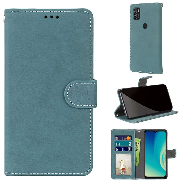 For ZTE Blade A7s 2020 Retro Frosted Horizontal Flip PU Leather Case with Holder & Card Slots & Wallet & Photo Frame