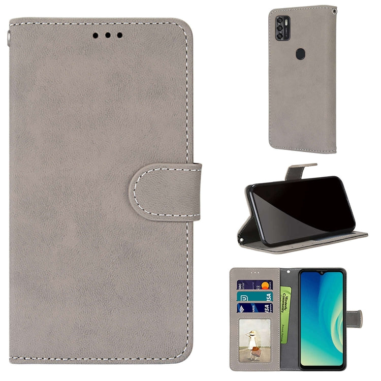 For ZTE Blade A7s 2020 Retro Frosted Horizontal Flip PU Leather Case with Holder & Card Slots & Wallet & Photo Frame