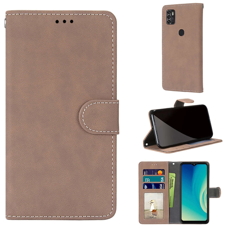 For ZTE Blade A7s 2020 Retro Frosted Horizontal Flip PU Leather Case with Holder & Card Slots & Wallet & Photo Frame