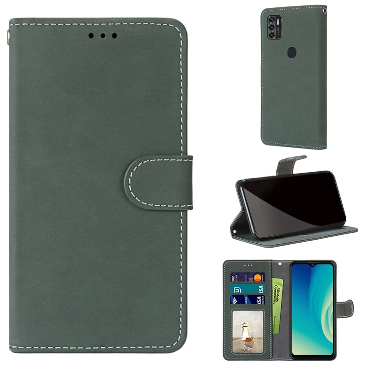 For ZTE Blade A7s 2020 Retro Frosted Horizontal Flip PU Leather Case with Holder & Card Slots & Wallet & Photo Frame