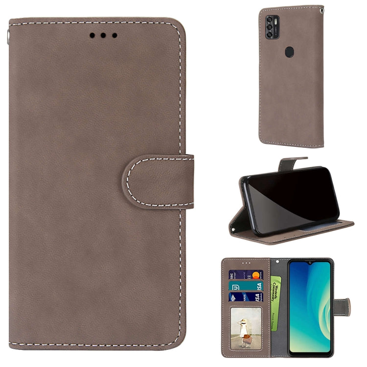 For ZTE Blade A7s 2020 Retro Frosted Horizontal Flip PU Leather Case with Holder & Card Slots & Wallet & Photo Frame