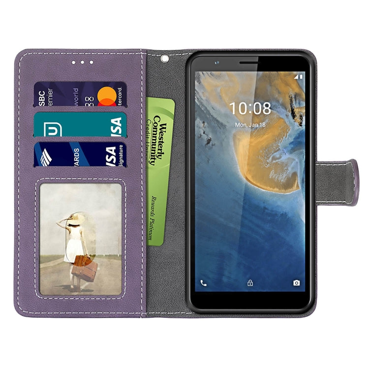 For ZTE Blade A31 Retro Frosted Horizontal Flip PU Leather Case with Holder & Card Slots & Wallet & Photo Frame