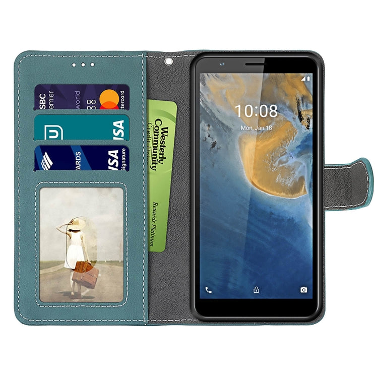 For ZTE Blade A31 Retro Frosted Horizontal Flip PU Leather Case with Holder & Card Slots & Wallet & Photo Frame