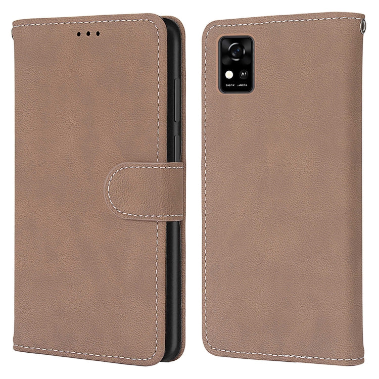 For ZTE Blade A31 Retro Frosted Horizontal Flip PU Leather Case with Holder & Card Slots & Wallet & Photo Frame