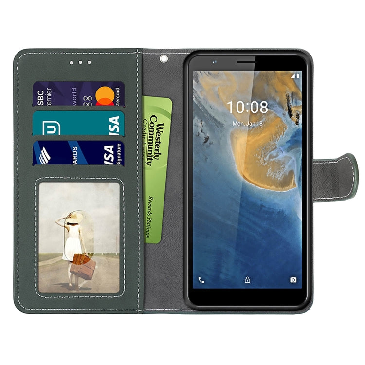 For ZTE Blade A31 Retro Frosted Horizontal Flip PU Leather Case with Holder & Card Slots & Wallet & Photo Frame
