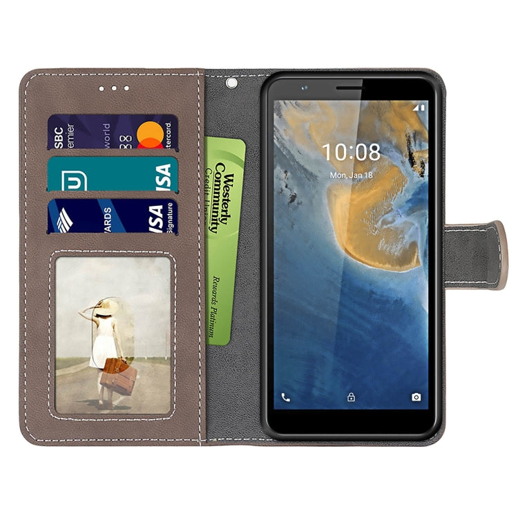 For ZTE Blade A31 Retro Frosted Horizontal Flip PU Leather Case with Holder & Card Slots & Wallet & Photo Frame