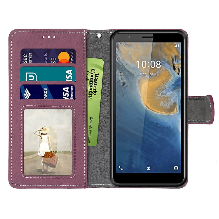 For ZTE Blade A31 Retro Frosted Horizontal Flip PU Leather Case with Holder & Card Slots & Wallet & Photo Frame