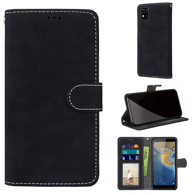 For ZTE Blade A31 Retro Frosted Horizontal Flip PU Leather Case with Holder & Card Slots & Wallet & Photo Frame