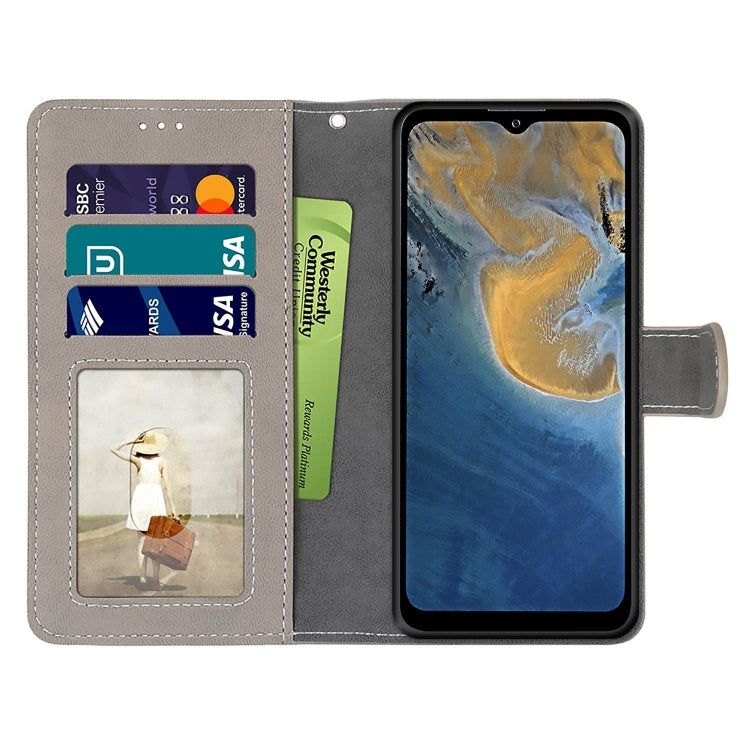 For ZTE Blade A51 Retro Frosted Horizontal Flip PU Leather Case with Holder & Card Slots & Wallet & Photo Frame