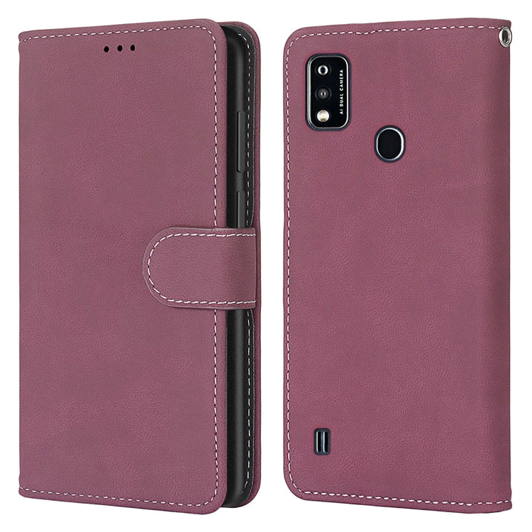 For ZTE Blade A51 Retro Frosted Horizontal Flip PU Leather Case with Holder & Card Slots & Wallet & Photo Frame