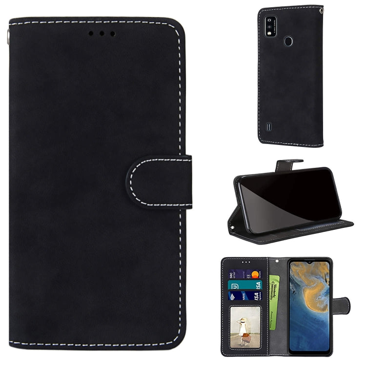 For ZTE Blade A51 Retro Frosted Horizontal Flip PU Leather Case with Holder & Card Slots & Wallet & Photo Frame