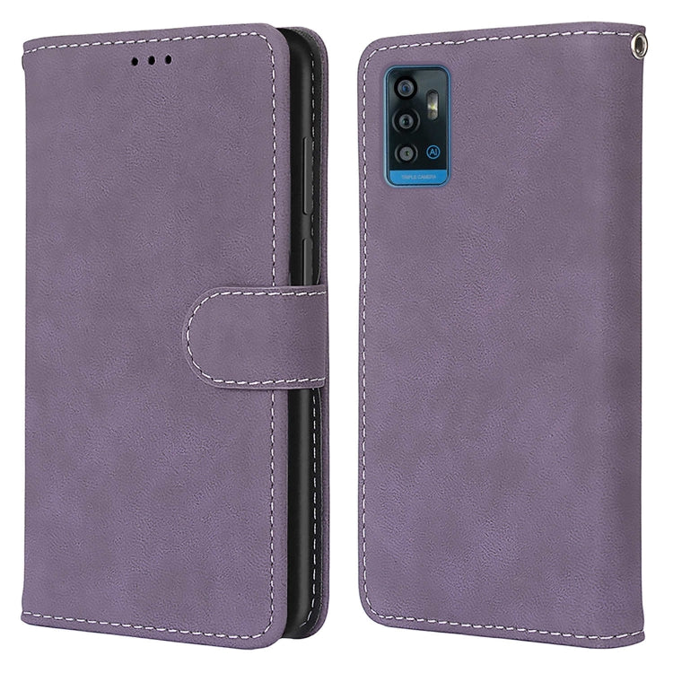 For ZTE Blade A71 Retro Frosted Horizontal Flip PU Leather Case with Holder & Card Slots & Wallet & Photo Frame
