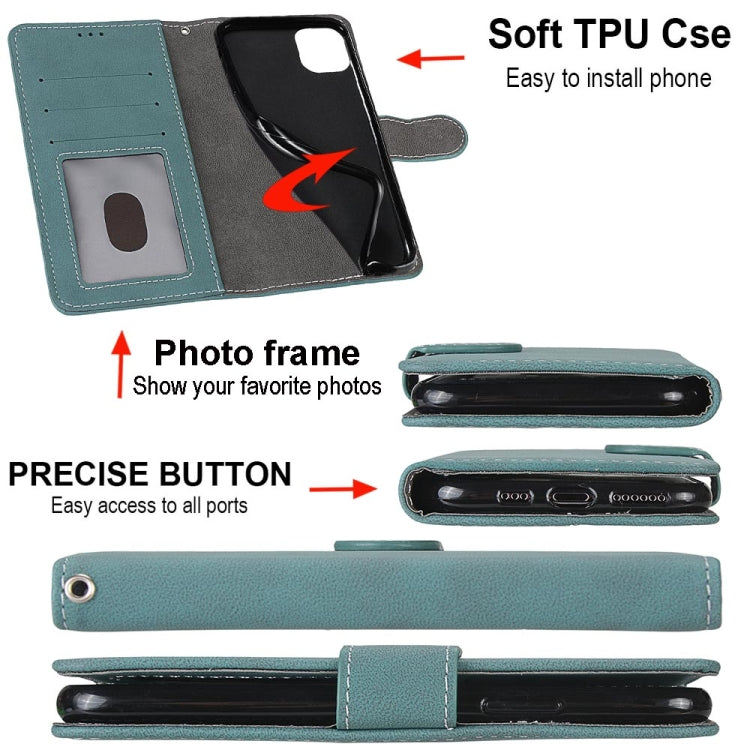 For ZTE Blade A71 Retro Frosted Horizontal Flip PU Leather Case with Holder & Card Slots & Wallet & Photo Frame