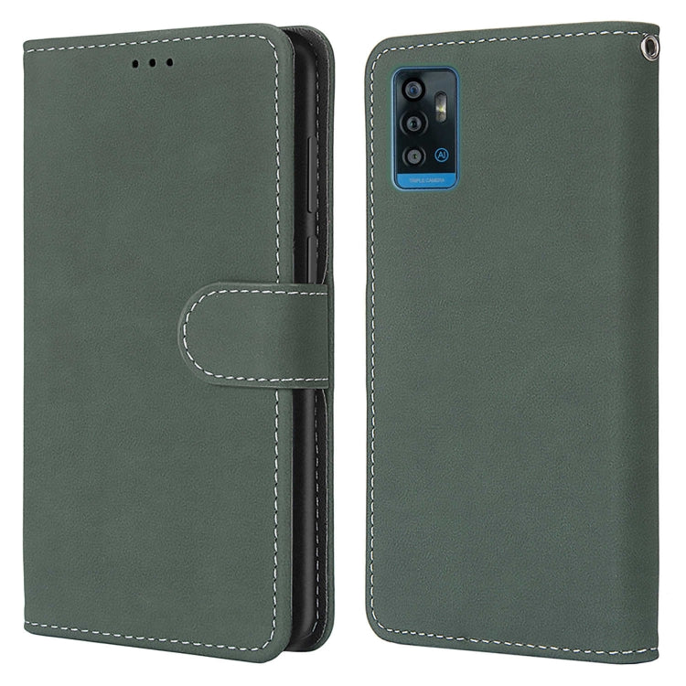 For ZTE Blade A71 Retro Frosted Horizontal Flip PU Leather Case with Holder & Card Slots & Wallet & Photo Frame