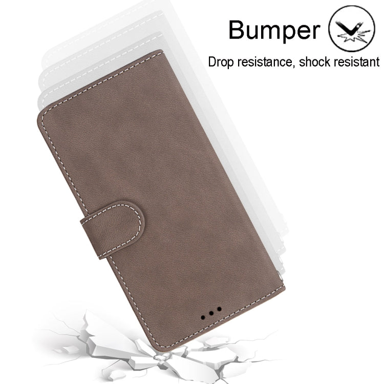 For ZTE Blade A71 Retro Frosted Horizontal Flip PU Leather Case with Holder & Card Slots & Wallet & Photo Frame