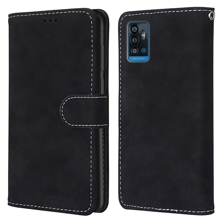 For ZTE Blade A71 Retro Frosted Horizontal Flip PU Leather Case with Holder & Card Slots & Wallet & Photo Frame