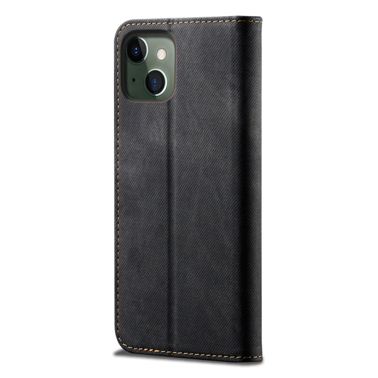 For iPhone 13 mini Denim Texture Casual Style Horizontal Flip Leather Case with Holder & Card Slots & Wallet