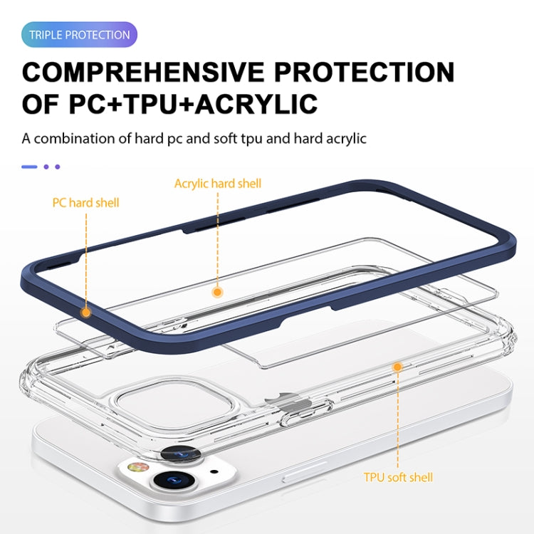 For iPhone 13 Bright Series Clear Acrylic + PC+TPU Shockproof Case