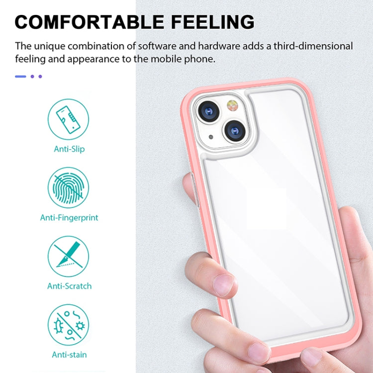 For iPhone 13 Bright Series Clear Acrylic + PC+TPU Shockproof Case