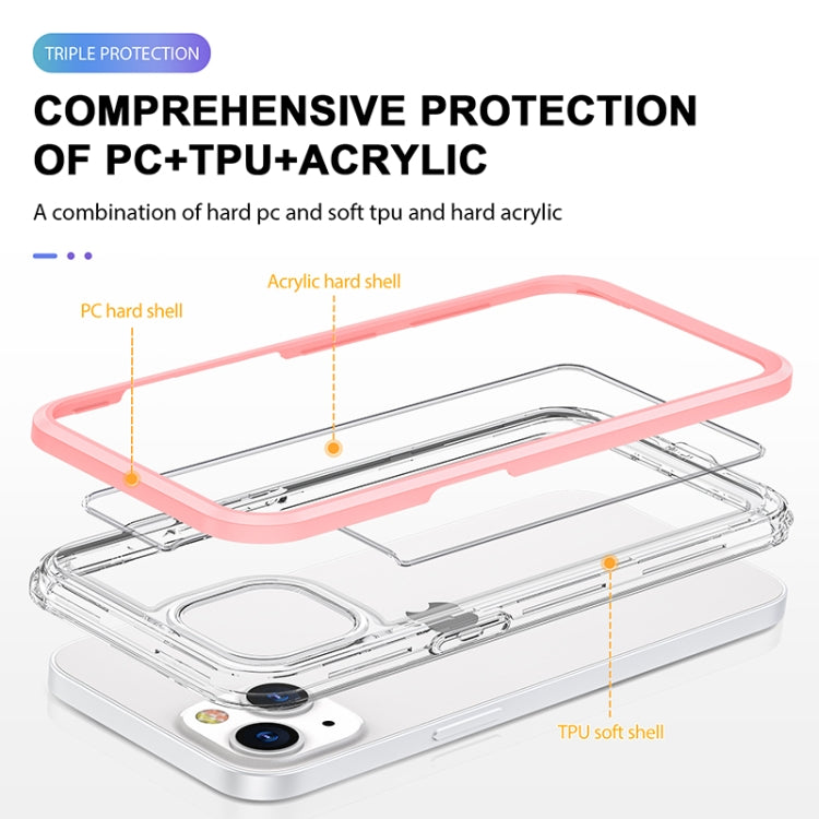 For iPhone 13 Bright Series Clear Acrylic + PC+TPU Shockproof Case