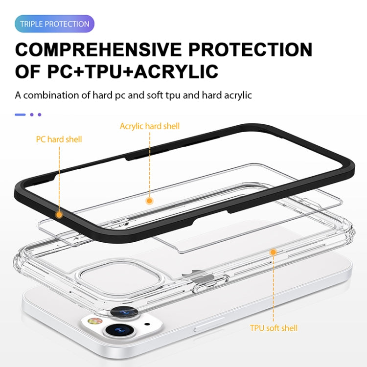 For iPhone 13 Bright Series Clear Acrylic + PC+TPU Shockproof Case