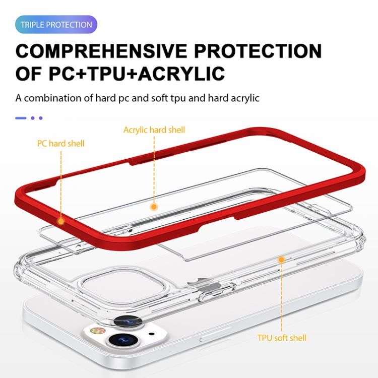 For iPhone 13 Bright Series Clear Acrylic + PC+TPU Shockproof Case
