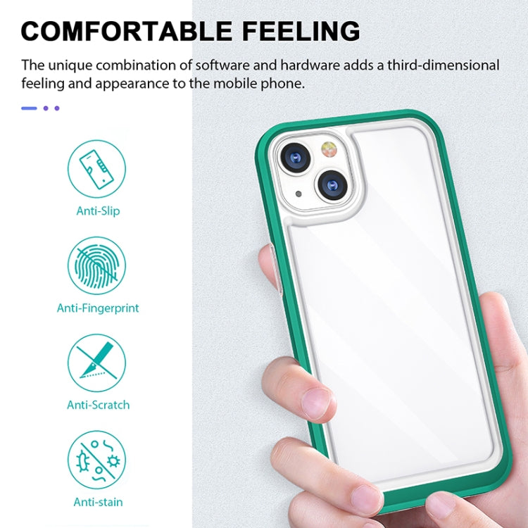 For iPhone 13 Bright Series Clear Acrylic + PC+TPU Shockproof Case